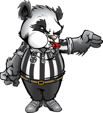 The Volleybragswag wolf coloring pages feature Panda "Mo." Nium the Volleybragswag Giant Panda - Volleyball Referee 