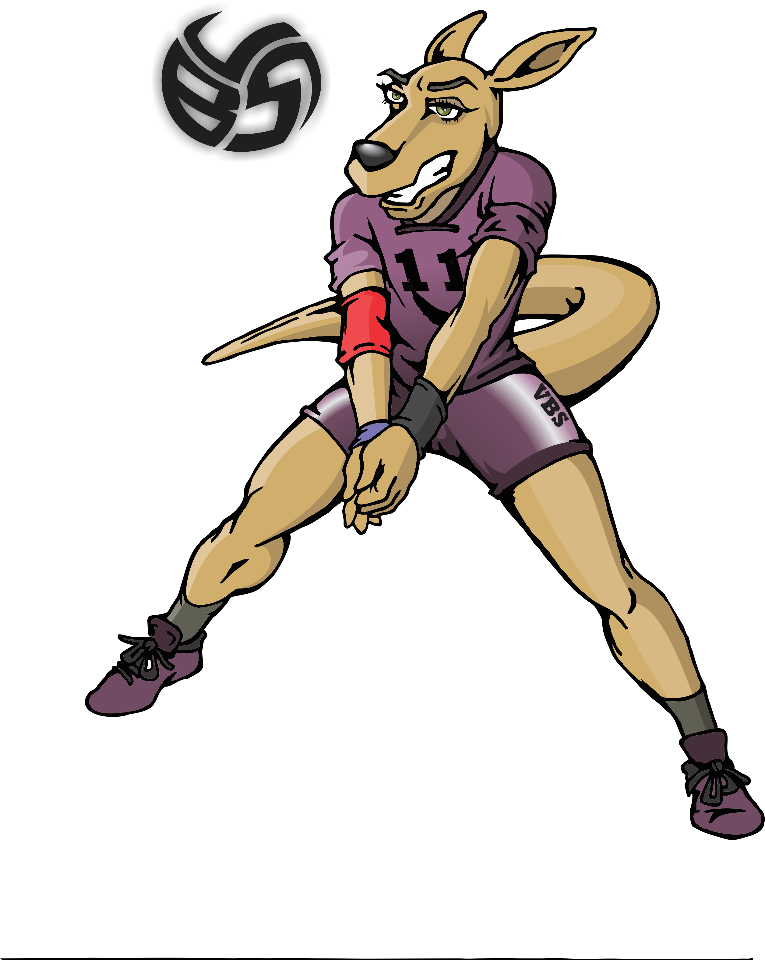 The Volleybragswag kangaroo coloring pages feature Resee the Volleybragswag Kangaroo - Female Left Side Hitter  All Beast Third Team 