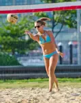 Here's a ten step check list for beginners who can easily learn in ten steps how to perform the underhand volleyball serve.