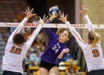 TCU outside hitter against Texas double block