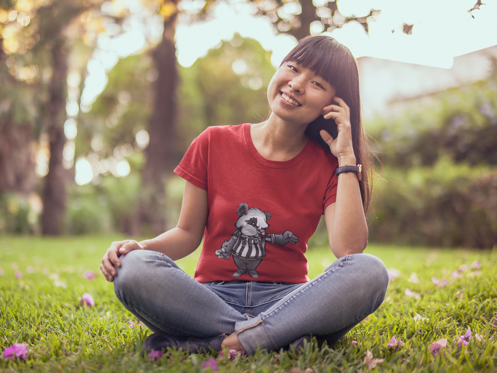 panda-mo-asian-young-lady-red-short-sleeve-shirt