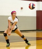 high school volleyball libero arvesen passing 2