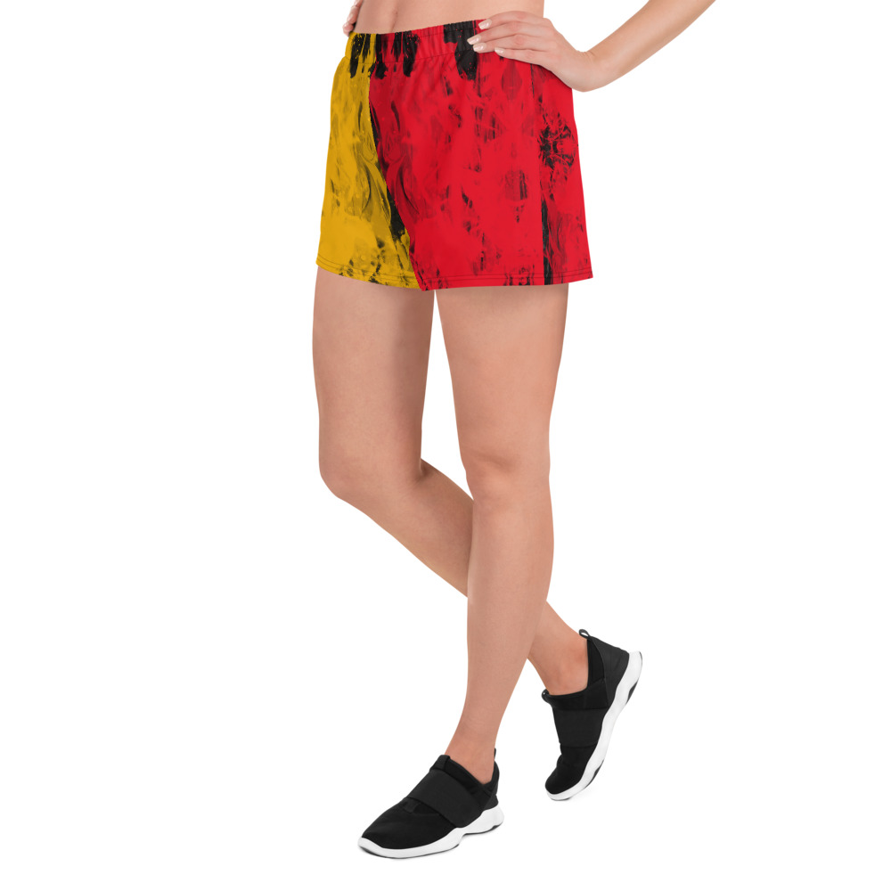 Mix and match these cute sports bra and shorts set combos with yellow and blue designs inspired by the flag of Germany