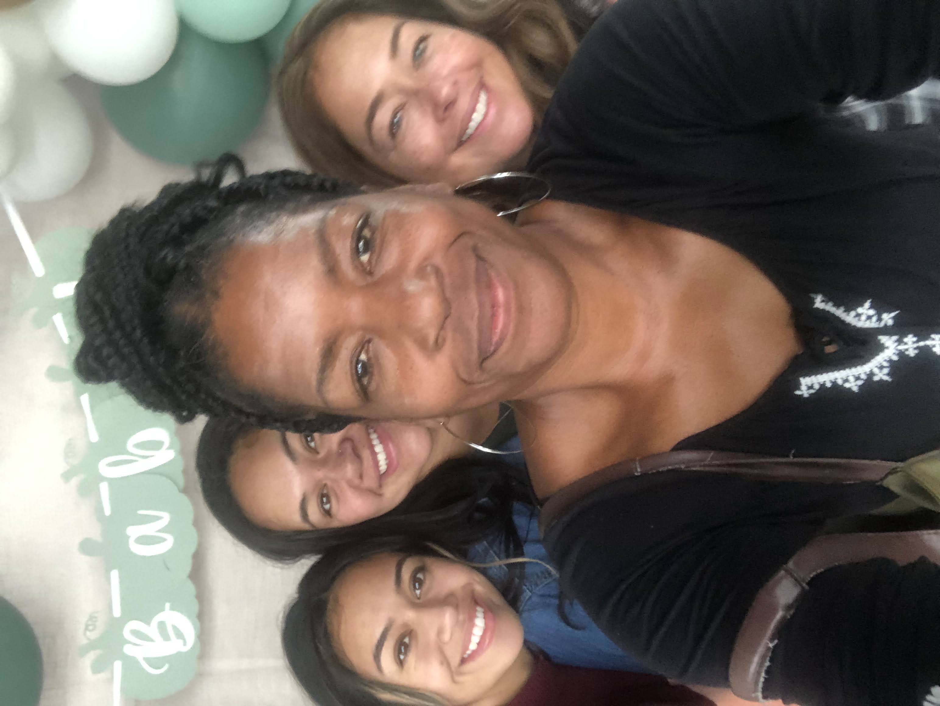 One of the top private volleyball coaches in Vegas Coach April with long time private volleyball clients Ulu Faitau, Tehani Faitau and mom (yes she's the Mam!) Ulu Faitau!