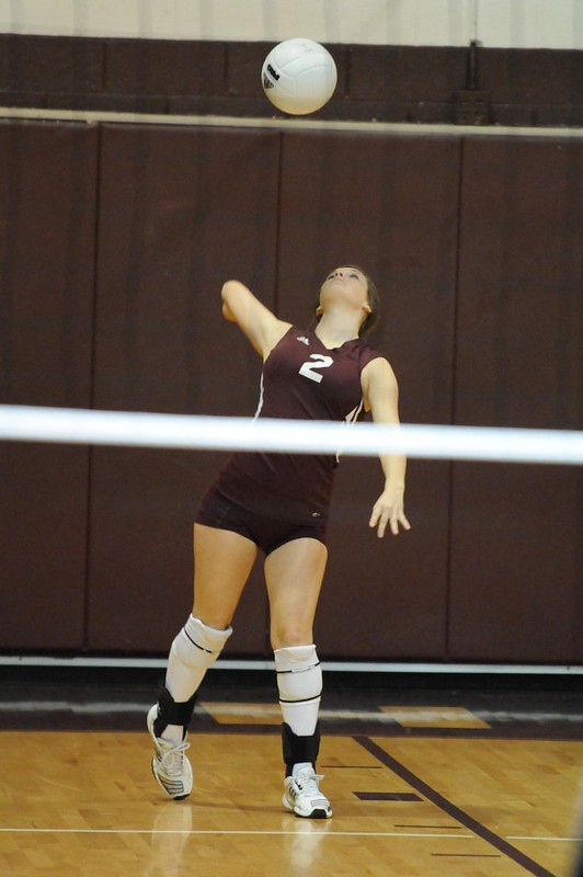 The Float Serve in Volleyball: If the toss is too far to the left or right of your front foot then you are much less likely to serve the ball to your intended target.  (Ralph Aversen photo)