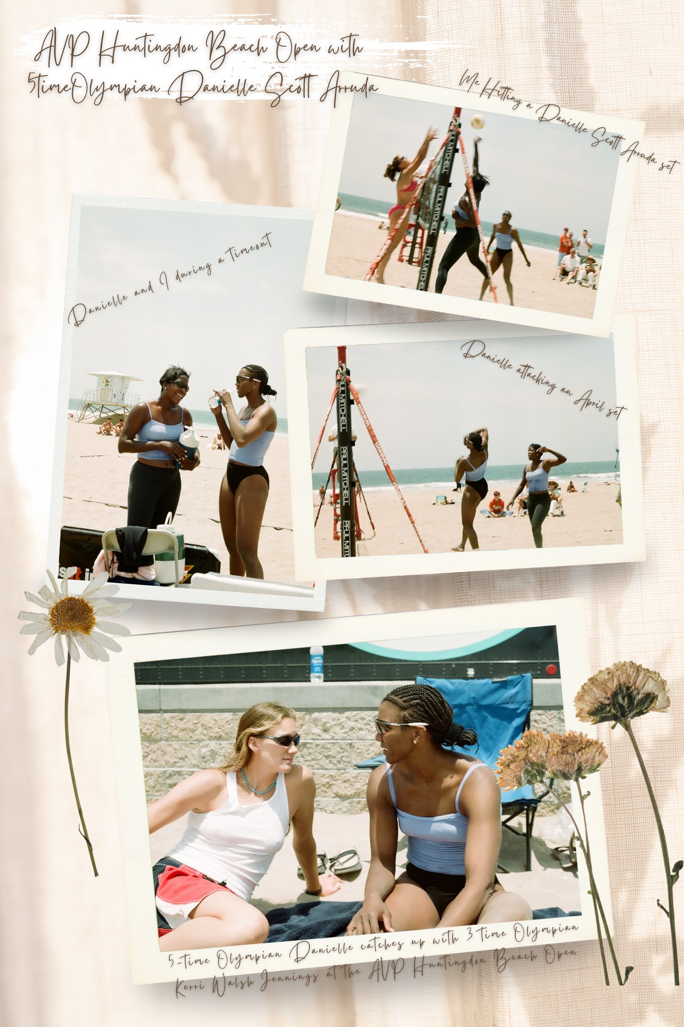 As a pro volleyball player I played in many qualification brackets on the AVP Tour, a fun one was at the AVP Huntingdon Beach Open with my friend 5-time Olympian Danielle Scott Arruda.