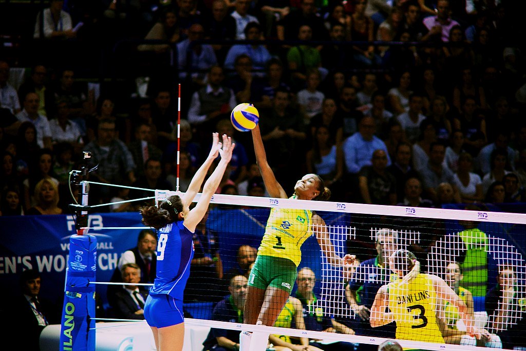 Over the years, the FIVB Volleyball World Championship tournament expanded to include women's teams, with the first women's edition held in Moscow, Soviet Union, in 1952.

(FIVB World Championship 2014 Women BRA vs ITA)