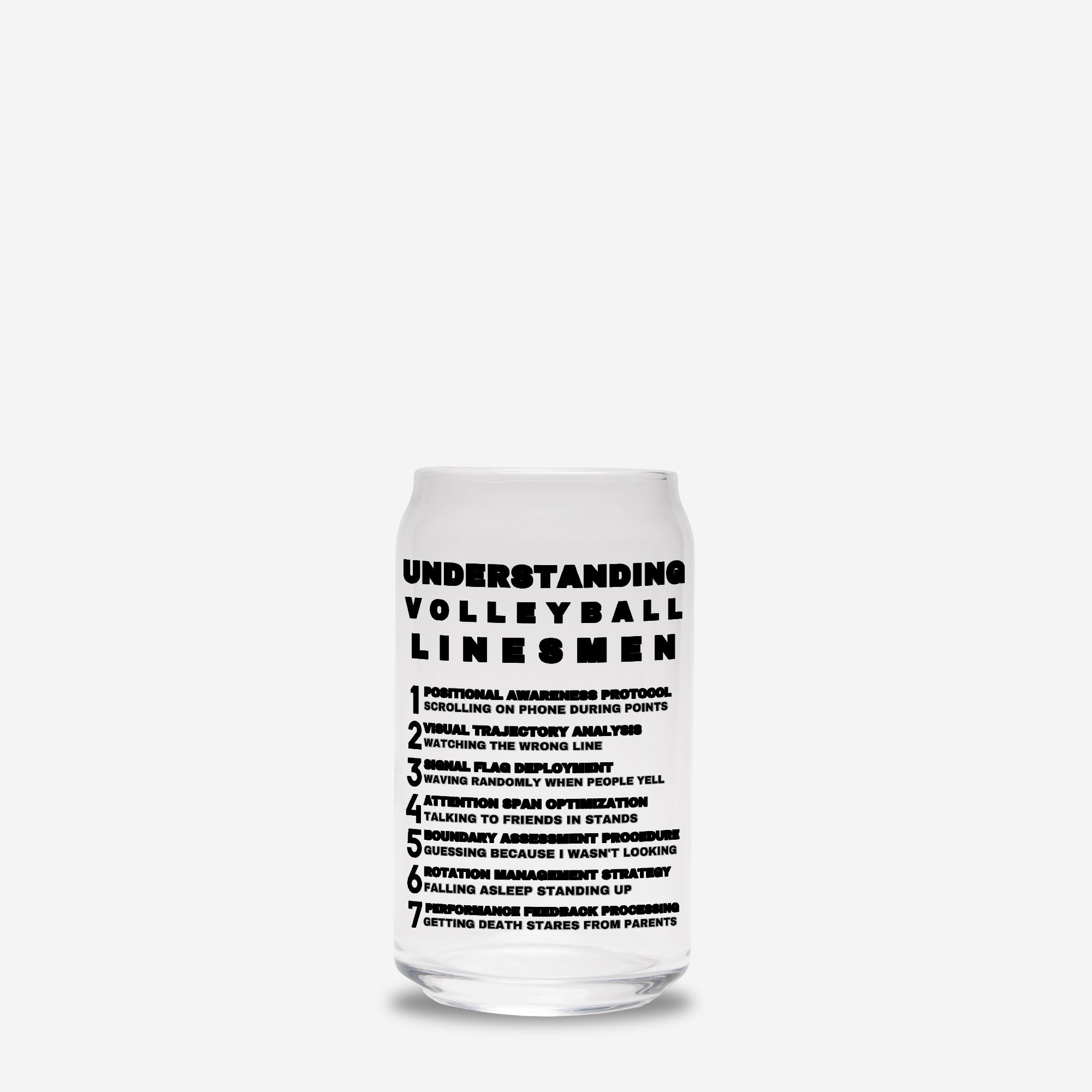 Understanding Volleyball Linesmen Glass Can: Perfect for the referee who's mastered the art of looking authoritative while being completely confused!