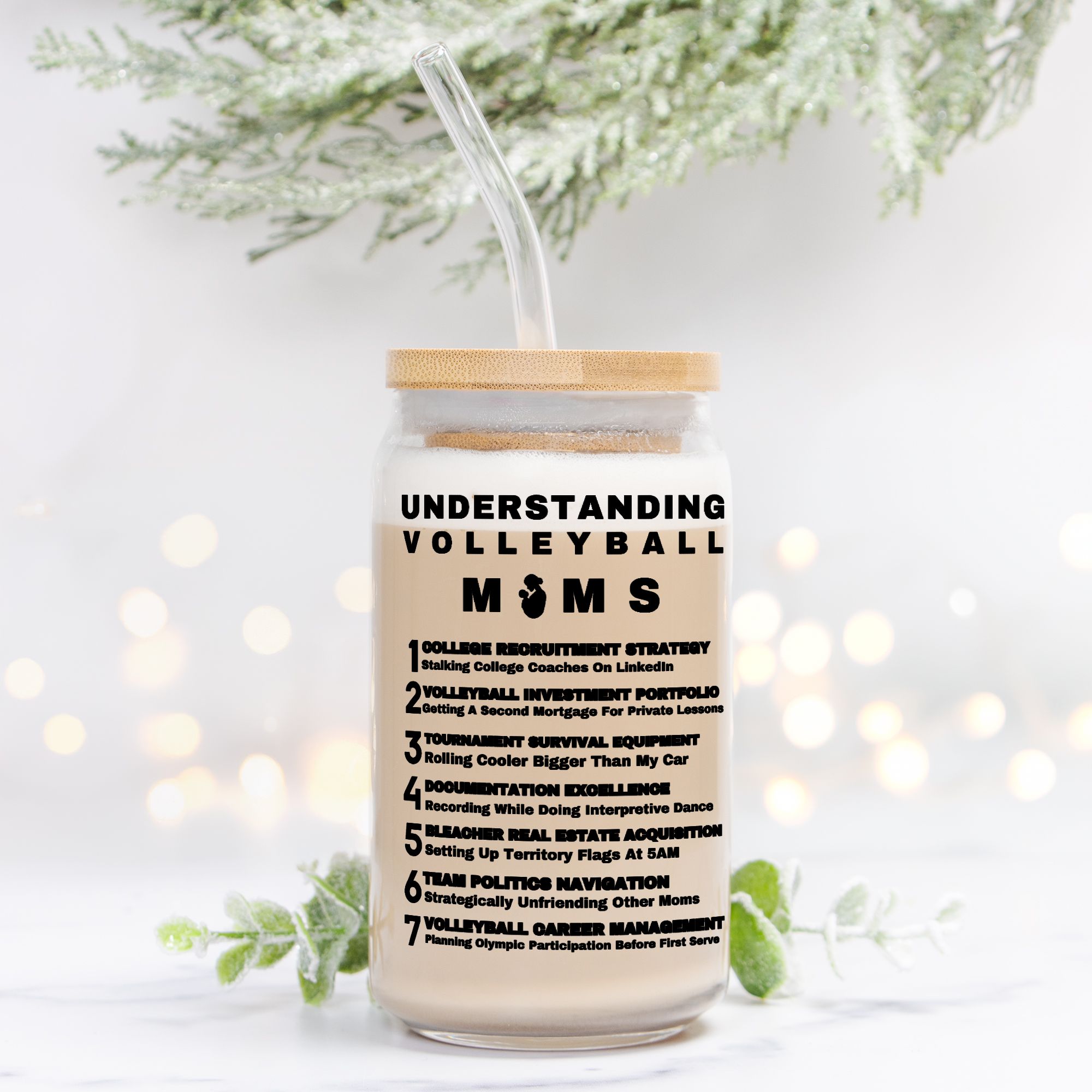 Funny Volleyball Mom Gifts: Understanding Volleyball Moms Glass Cans