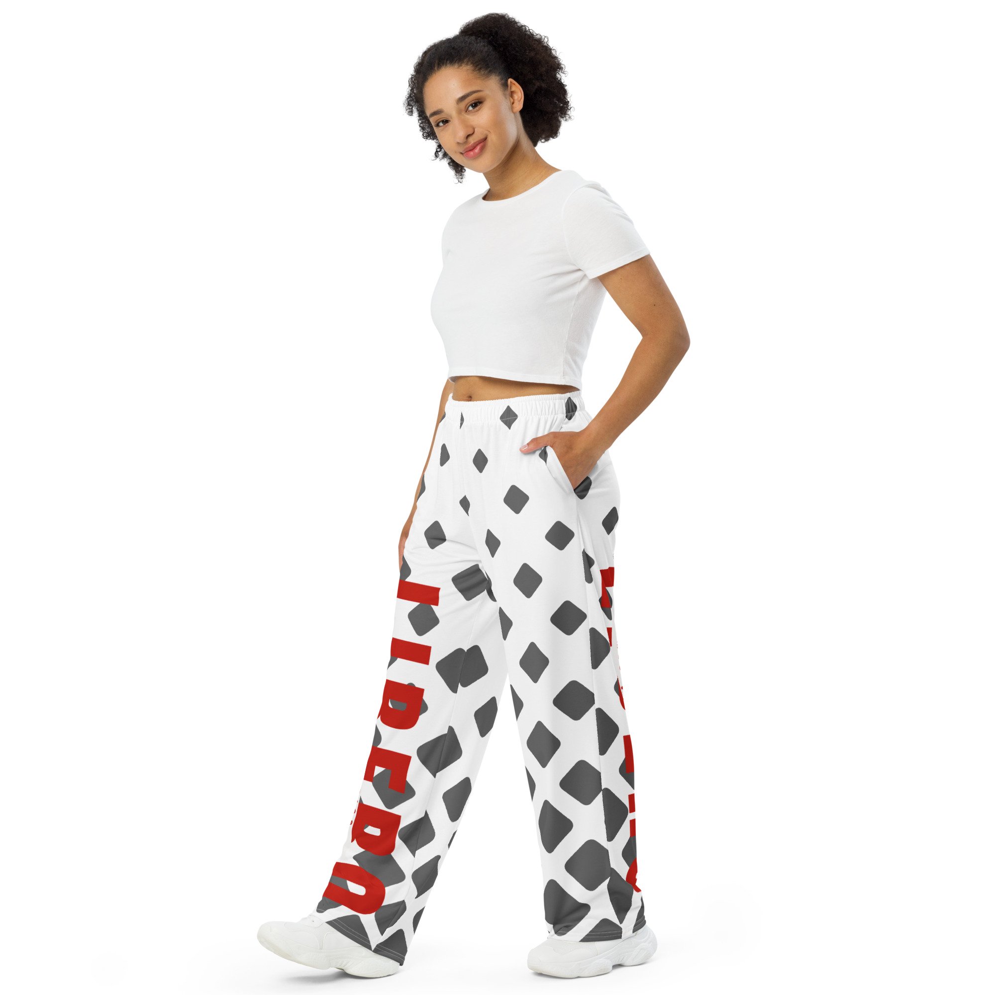 dk grey white and red girls cropped libero pj pants