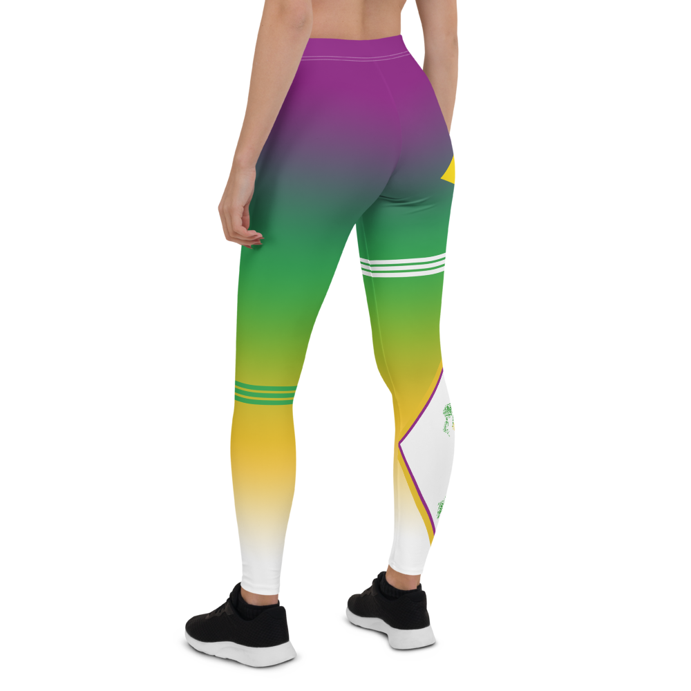 Volleybragswag Brazilian Volleyball Libero Flag Word Art Design is featured on volleyball tights that honor Brazilian liberos with all over purple, green, yellow white gradient print