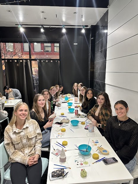 It’s not really about the food or the film but about spending quality time together outside of a competitive setting.
Coach april 18s team bonding paint cerramics team outing