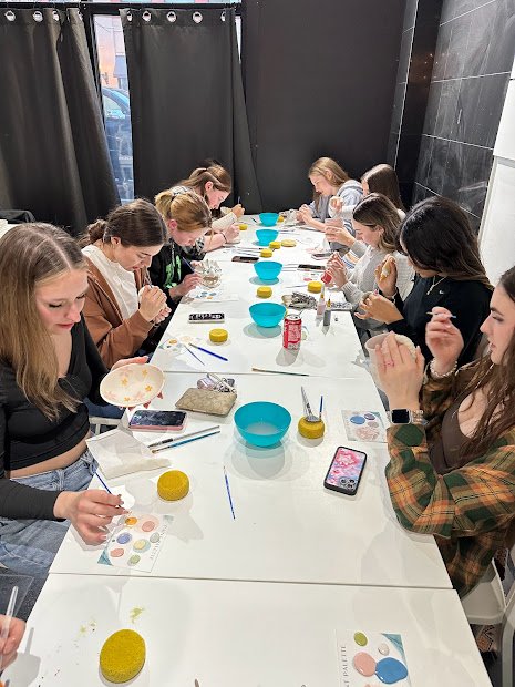 This is one of the team building activities for volleyball that encourages players to work together and helps boosts teamwork as they have to work together and listen to each other as they work to solve clues and complete each challenge. (My 18s Team Bonding Painting and Creating Ceramics Outing)