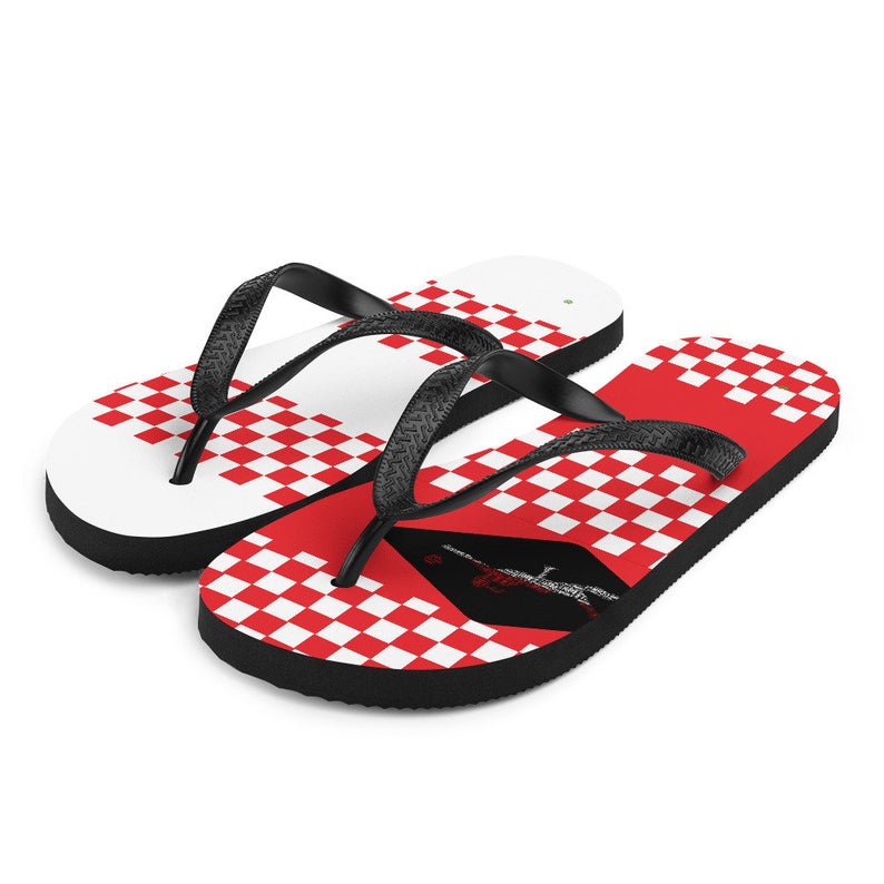 Flag of Poland Inspired White and Red Flip Flops by Volleybragswag available now in my ETSY shop!