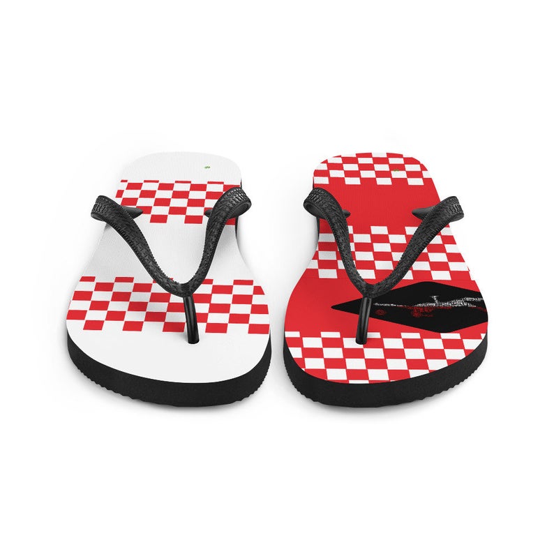 Flag of Poland Inspired White and Red Flip Flops by Volleybragswag available now in my ETSY shop!