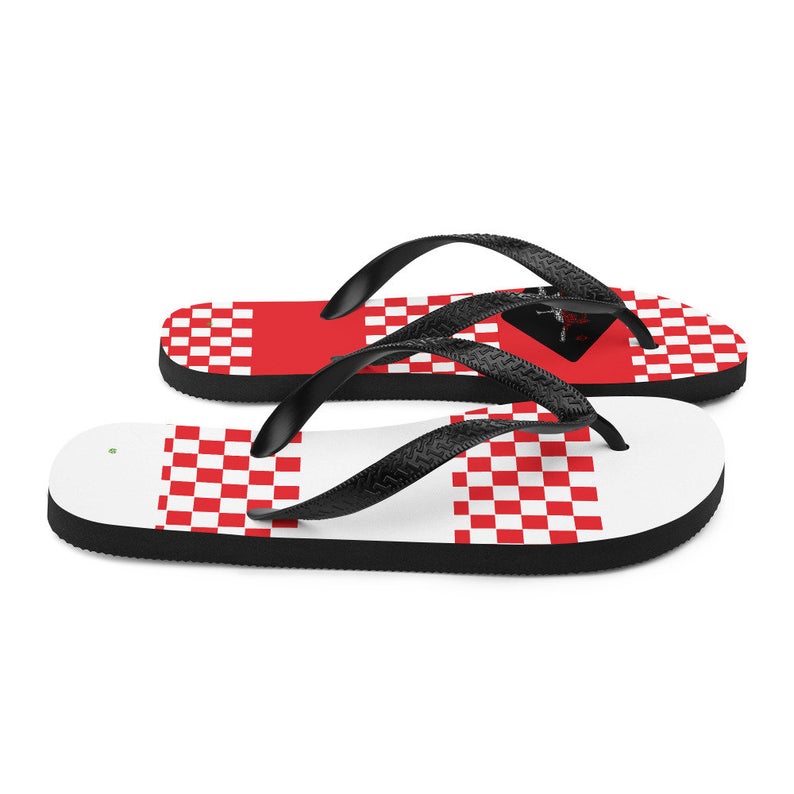 Flag of Poland Inspired White and Red Flip Flops by Volleybragswag available now in my ETSY shop!