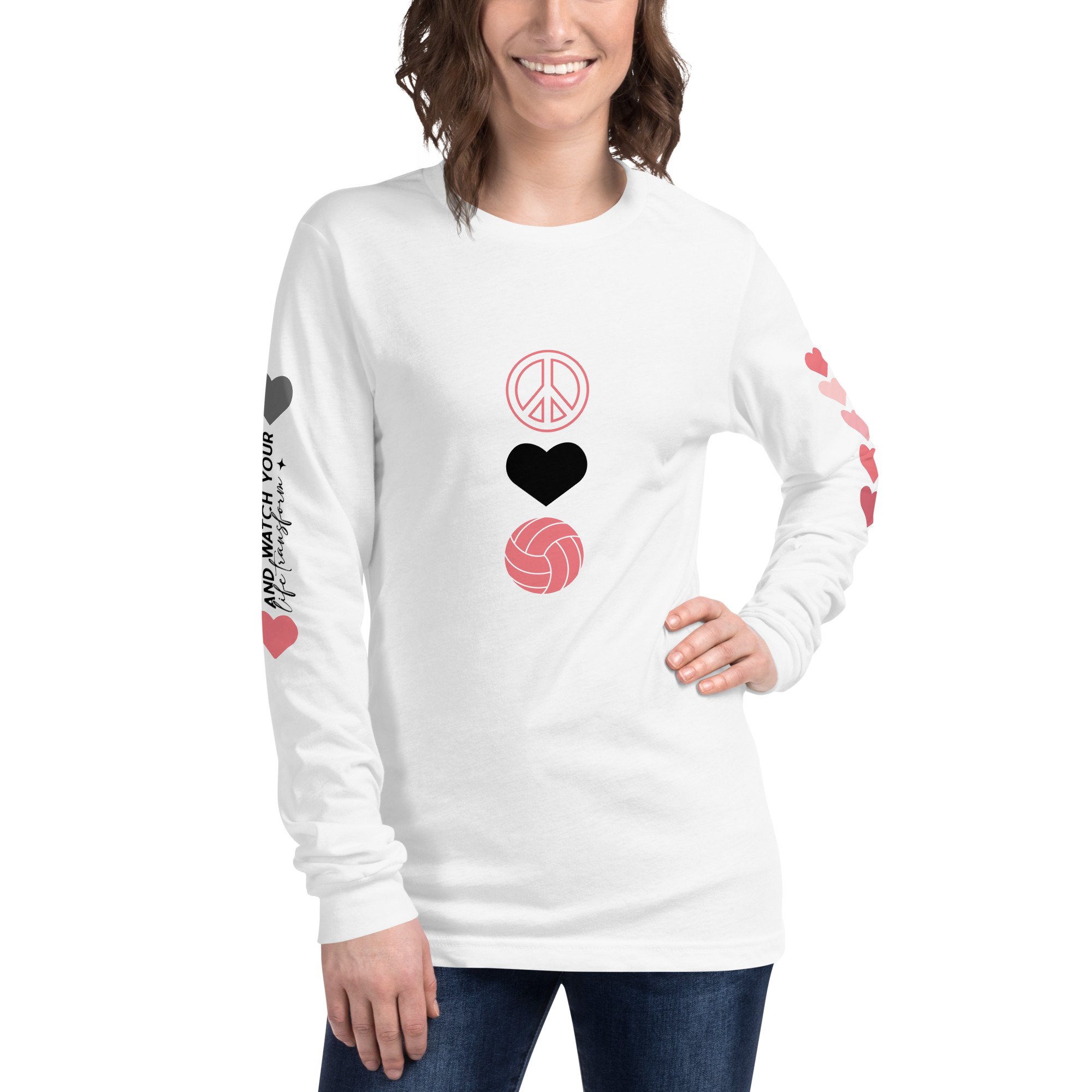 Coach April launches a Peace Love Volleyball revolution in Vegas, supporting moms navigating the competitive prep volleyball world with inspiring volleyball t-shirt designs