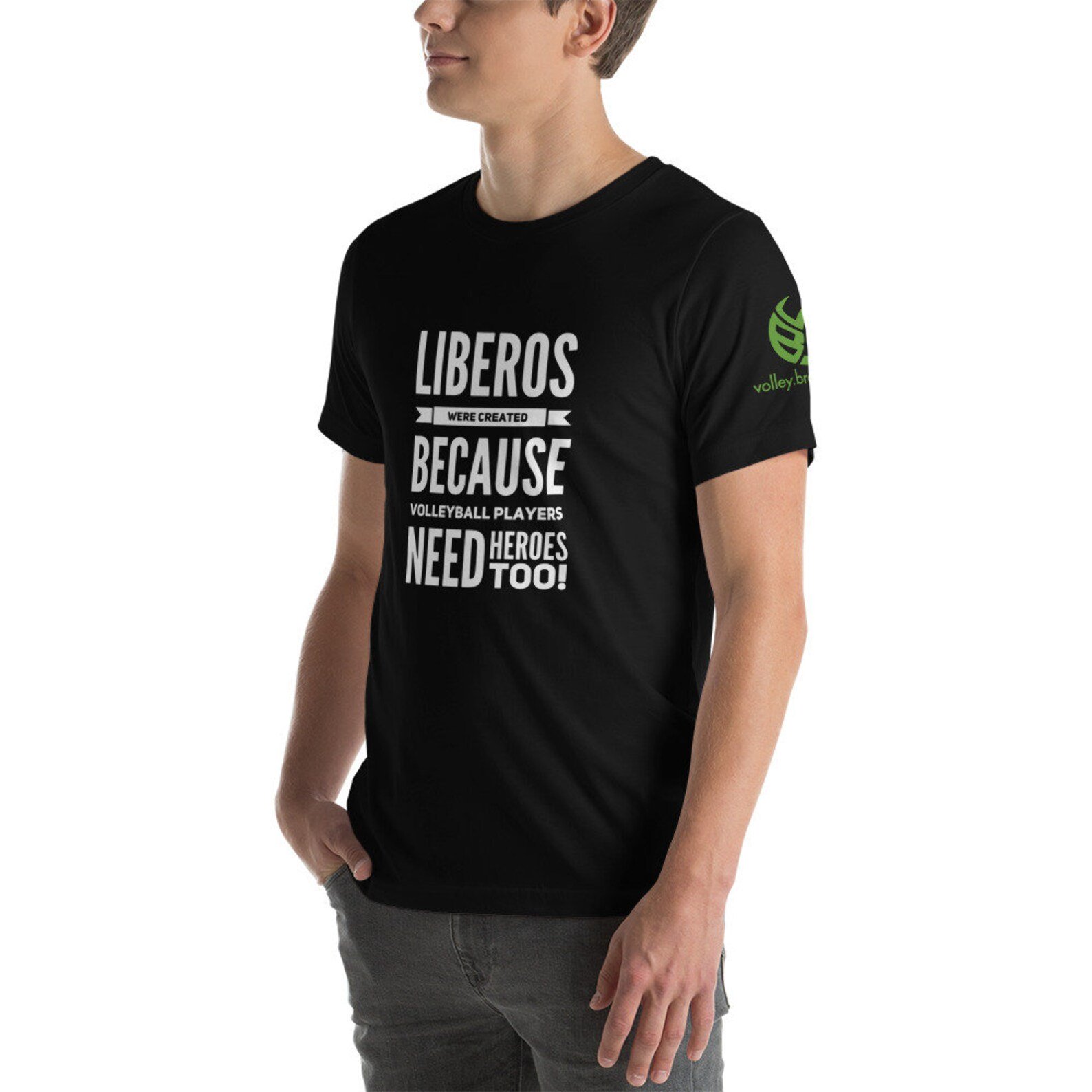 "LIBEROS Were Created Because Players Need Heroes Too" has proven to be one of my popular inspirational volleyball quotes for liberos shirts, pillows and postcards which make unique volleyball player and coach gifts.