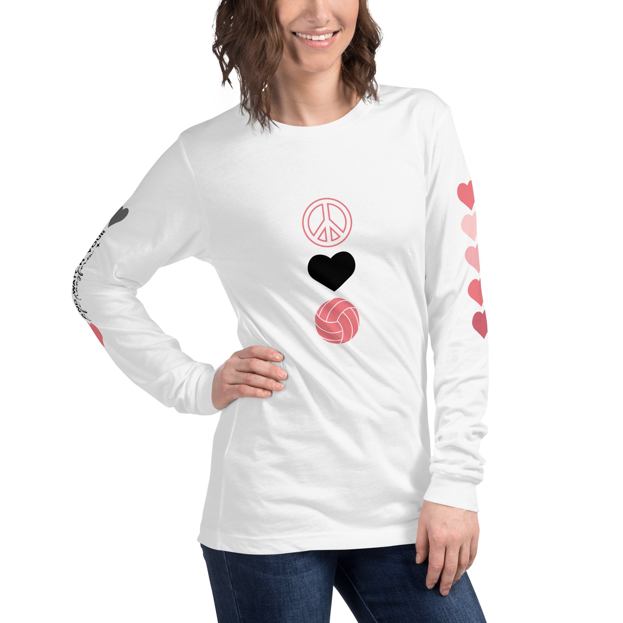 Coach April launches a Peace Love Volleyball revolution in Vegas, supporting moms navigating the competitive prep volleyball world with inspiring volleyball t-shirt designs