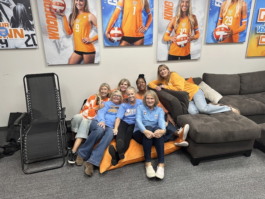 UTK Lady Vol 1984 SEC Champions taking a break in the Players Lounge before going out on the playing court in the Joan Cronan Volleyball Facility during Champions Weekend on Nov 1, 2024.