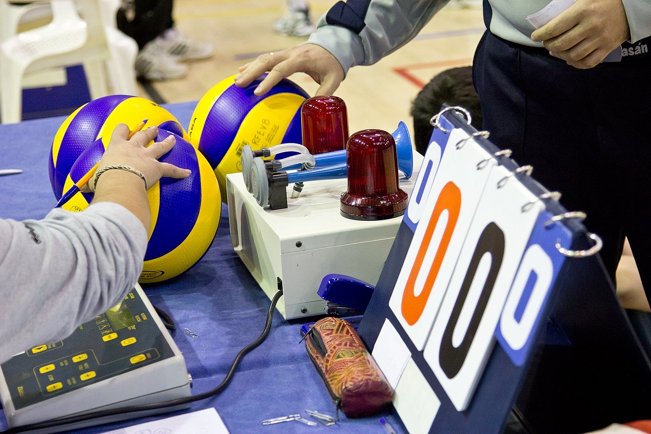 volleyball scorers table